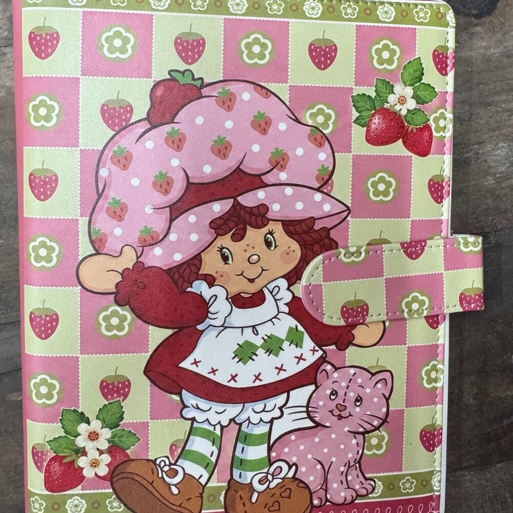 Strawberry Shortcake A5 Binder w/ matching paper and canvas tote bag.